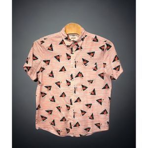 Urban Pipeline Short Sleeve‎ Pink Flamingo Camp Shirt Beach Cruise Men's Size XL